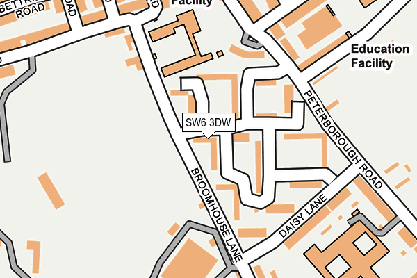 SW6 3DW map - OS OpenMap – Local (Ordnance Survey)