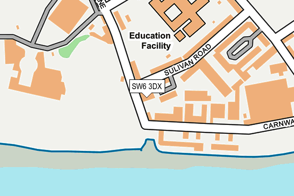 SW6 3DX map - OS OpenMap – Local (Ordnance Survey)