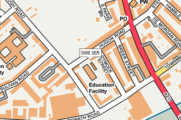 SW6 3ER map - OS OpenMap – Local (Ordnance Survey)