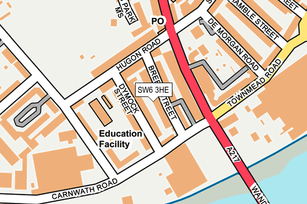 SW6 3HE map - OS OpenMap – Local (Ordnance Survey)