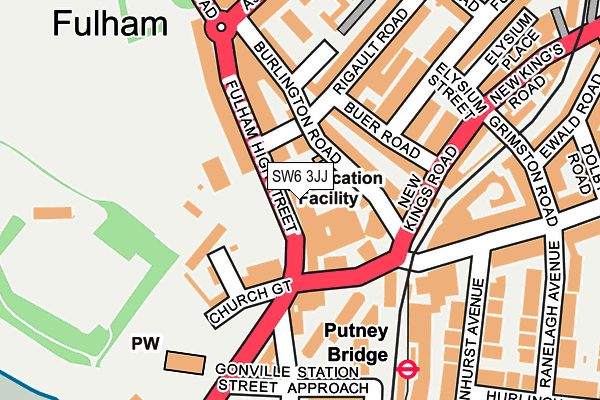 SW6 3JJ map - OS OpenMap – Local (Ordnance Survey)