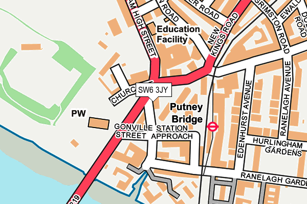 SW6 3JY map - OS OpenMap – Local (Ordnance Survey)