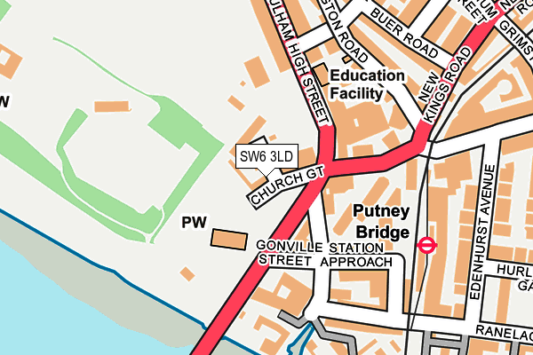 SW6 3LD map - OS OpenMap – Local (Ordnance Survey)