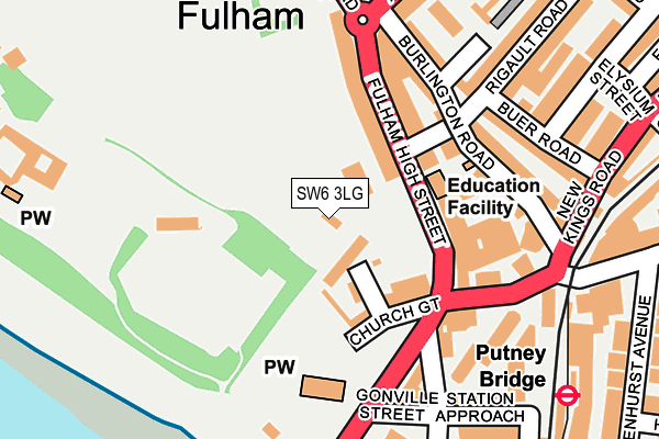 SW6 3LG map - OS OpenMap – Local (Ordnance Survey)