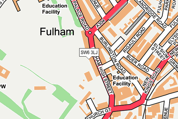 SW6 3LJ map - OS OpenMap – Local (Ordnance Survey)