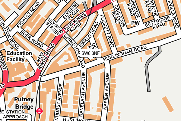 SW6 3NF map - OS OpenMap – Local (Ordnance Survey)