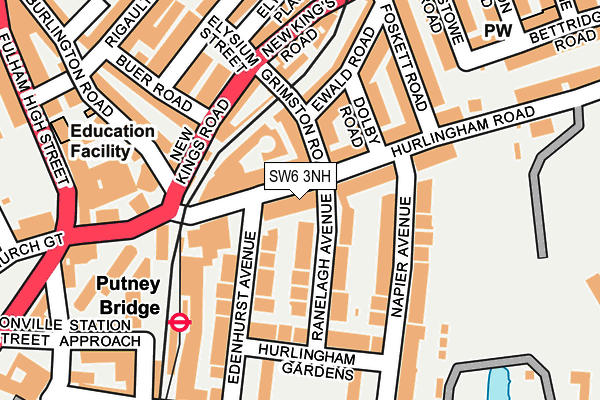 SW6 3NH map - OS OpenMap – Local (Ordnance Survey)