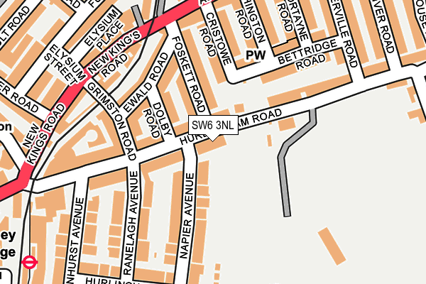 SW6 3NL map - OS OpenMap – Local (Ordnance Survey)