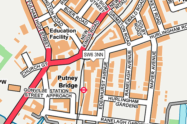 SW6 3NN map - OS OpenMap – Local (Ordnance Survey)