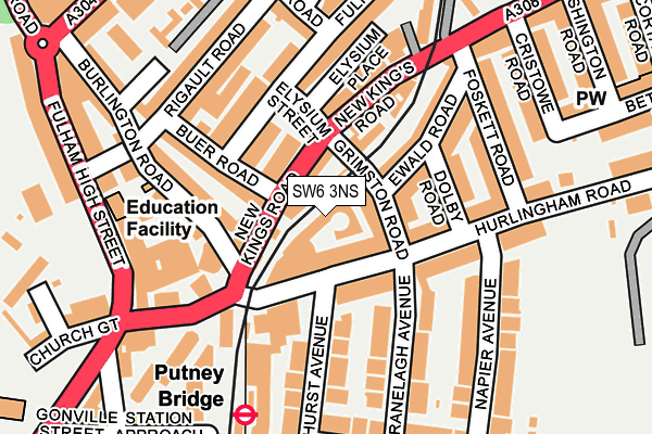 SW6 3NS map - OS OpenMap – Local (Ordnance Survey)