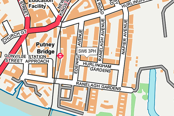 SW6 3PH map - OS OpenMap – Local (Ordnance Survey)