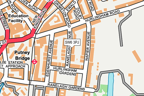 SW6 3PJ map - OS OpenMap – Local (Ordnance Survey)