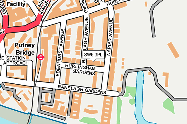 SW6 3PL map - OS OpenMap – Local (Ordnance Survey)