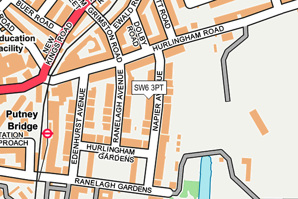 SW6 3PT map - OS OpenMap – Local (Ordnance Survey)