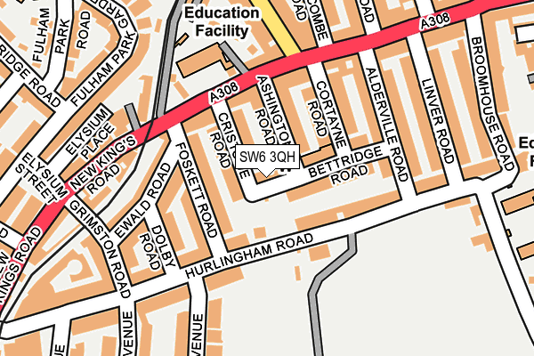 SW6 3QH map - OS OpenMap – Local (Ordnance Survey)