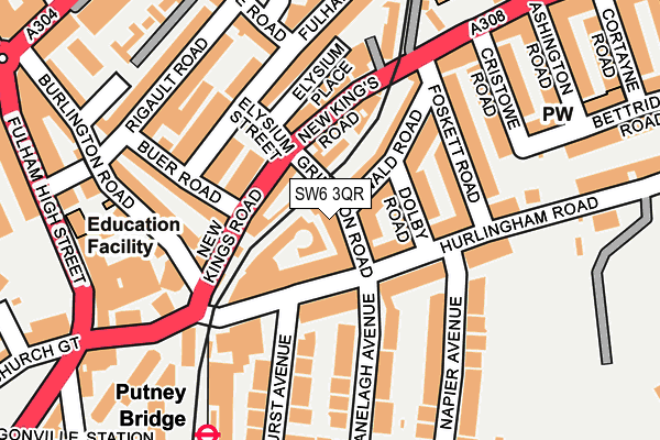 SW6 3QR map - OS OpenMap – Local (Ordnance Survey)