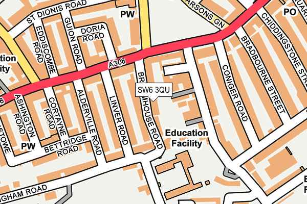 SW6 3QU map - OS OpenMap – Local (Ordnance Survey)