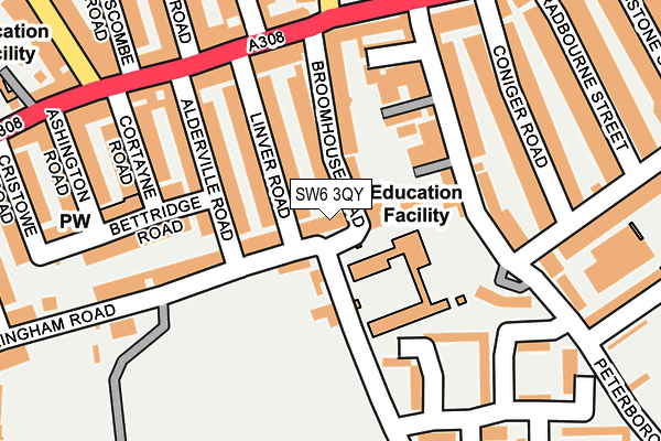 SW6 3QY map - OS OpenMap – Local (Ordnance Survey)