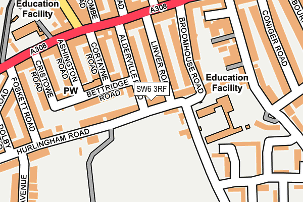 SW6 3RF map - OS OpenMap – Local (Ordnance Survey)