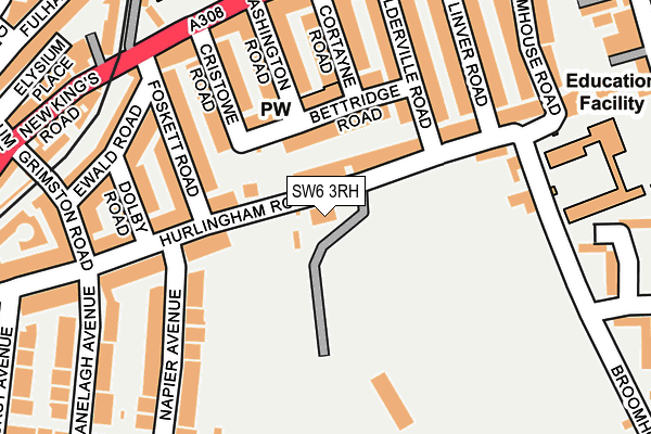 SW6 3RH map - OS OpenMap – Local (Ordnance Survey)