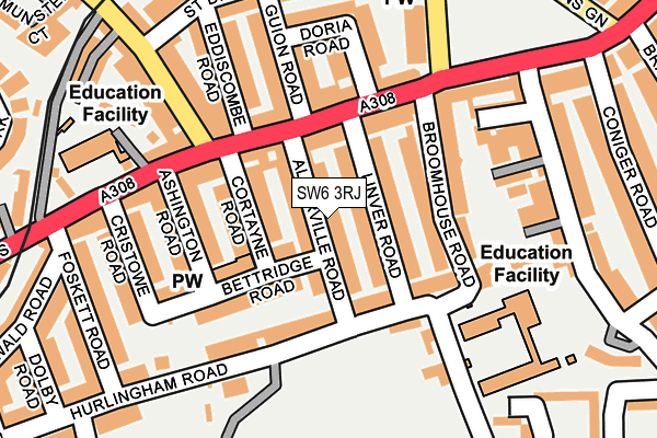 SW6 3RJ map - OS OpenMap – Local (Ordnance Survey)