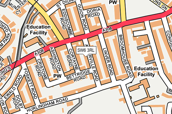 SW6 3RL map - OS OpenMap – Local (Ordnance Survey)
