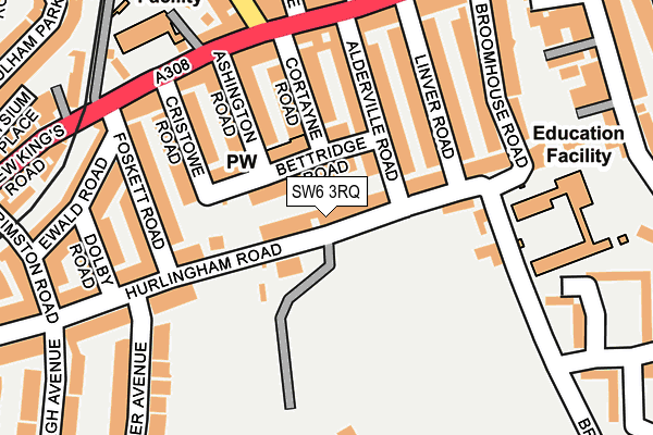 SW6 3RQ map - OS OpenMap – Local (Ordnance Survey)