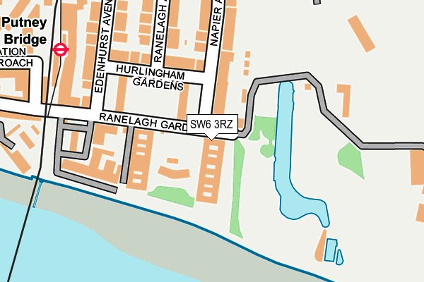 SW6 3RZ map - OS OpenMap – Local (Ordnance Survey)