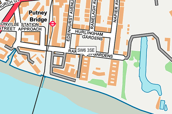 SW6 3SE map - OS OpenMap – Local (Ordnance Survey)