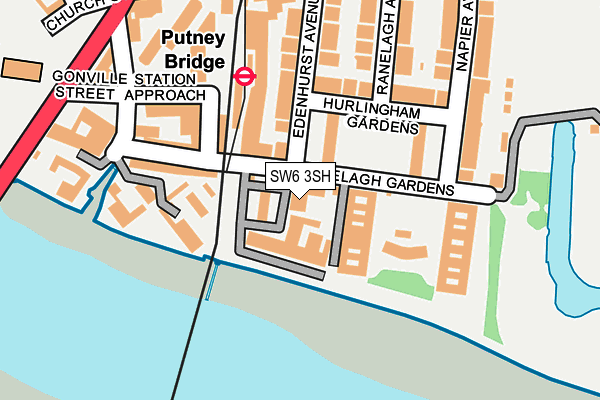 SW6 3SH map - OS OpenMap – Local (Ordnance Survey)