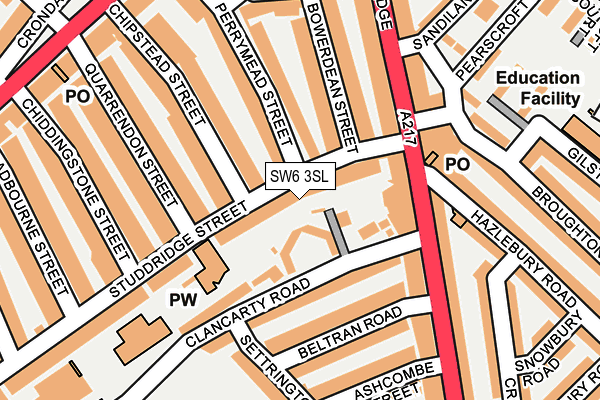 SW6 3SL map - OS OpenMap – Local (Ordnance Survey)