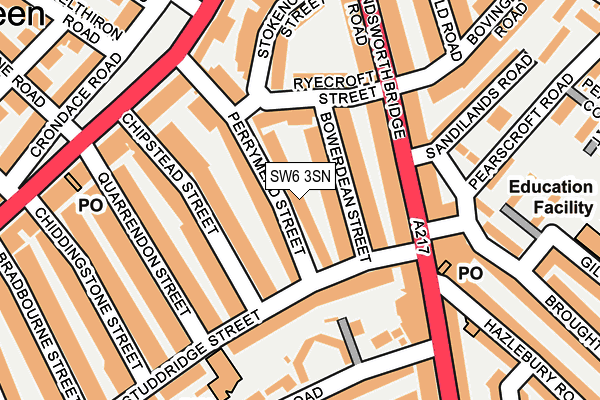 SW6 3SN map - OS OpenMap – Local (Ordnance Survey)