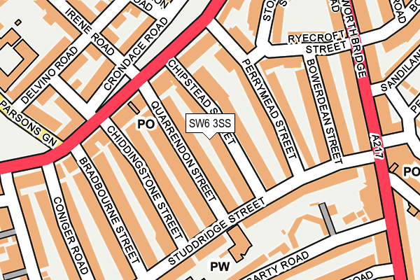 SW6 3SS map - OS OpenMap – Local (Ordnance Survey)