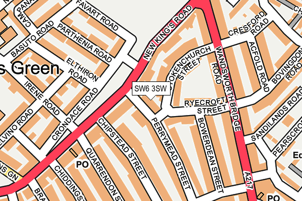 SW6 3SW map - OS OpenMap – Local (Ordnance Survey)