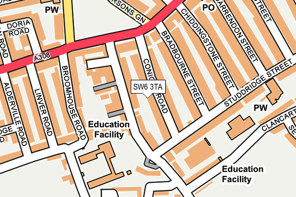 SW6 3TA map - OS OpenMap – Local (Ordnance Survey)