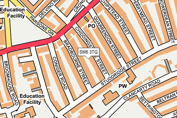 SW6 3TG map - OS OpenMap – Local (Ordnance Survey)