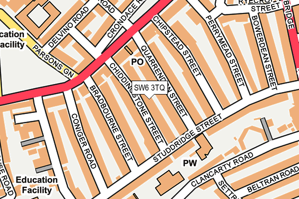 Map of 652 FULHAM ROAD (FREEHOLD) COMPANY LIMITED at local scale