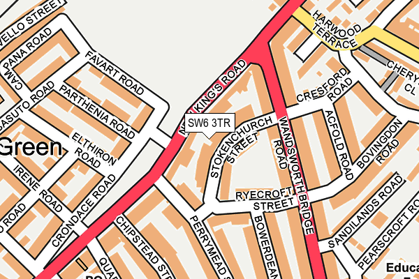 SW6 3TR map - OS OpenMap – Local (Ordnance Survey)