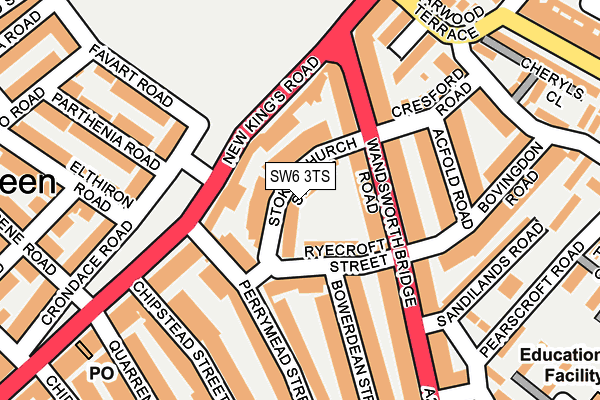 SW6 3TS map - OS OpenMap – Local (Ordnance Survey)