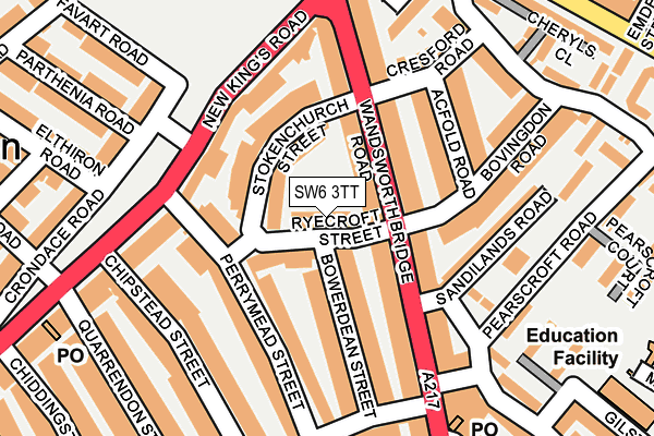 SW6 3TT map - OS OpenMap – Local (Ordnance Survey)