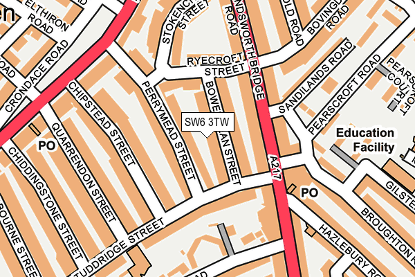 SW6 3TW map - OS OpenMap – Local (Ordnance Survey)