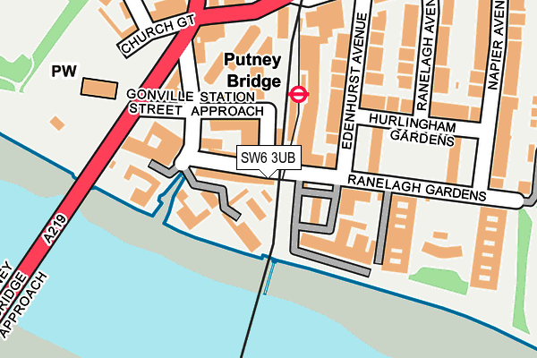 SW6 3UB map - OS OpenMap – Local (Ordnance Survey)