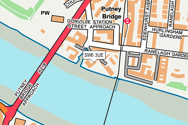 SW6 3UE map - OS OpenMap – Local (Ordnance Survey)