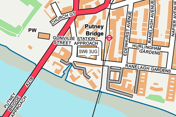 SW6 3UG map - OS OpenMap – Local (Ordnance Survey)