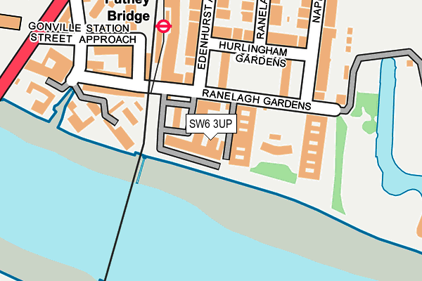 SW6 3UP map - OS OpenMap – Local (Ordnance Survey)