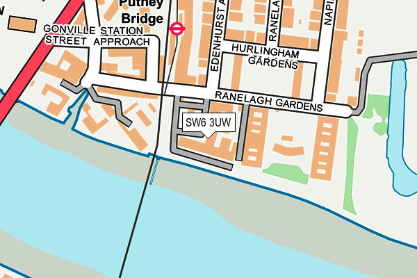 SW6 3UW map - OS OpenMap – Local (Ordnance Survey)