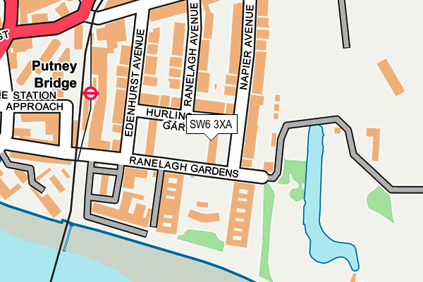 SW6 3XA map - OS OpenMap – Local (Ordnance Survey)