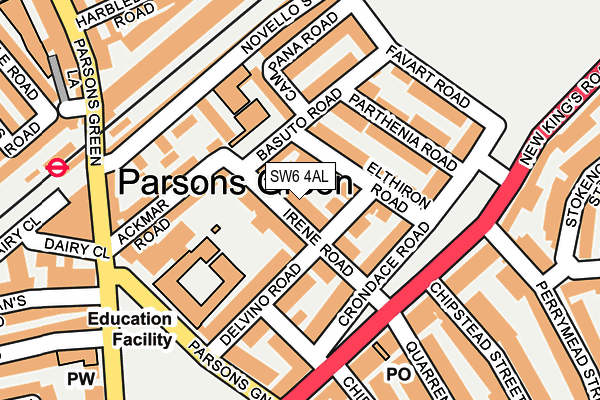 SW6 4AL map - OS OpenMap – Local (Ordnance Survey)