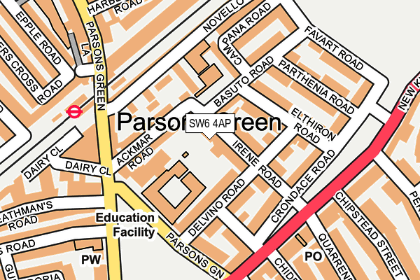 SW6 4AP map - OS OpenMap – Local (Ordnance Survey)