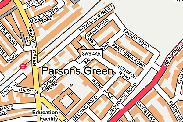 SW6 4AR map - OS OpenMap – Local (Ordnance Survey)